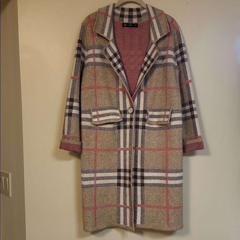 Plaid Women's Pea Coat